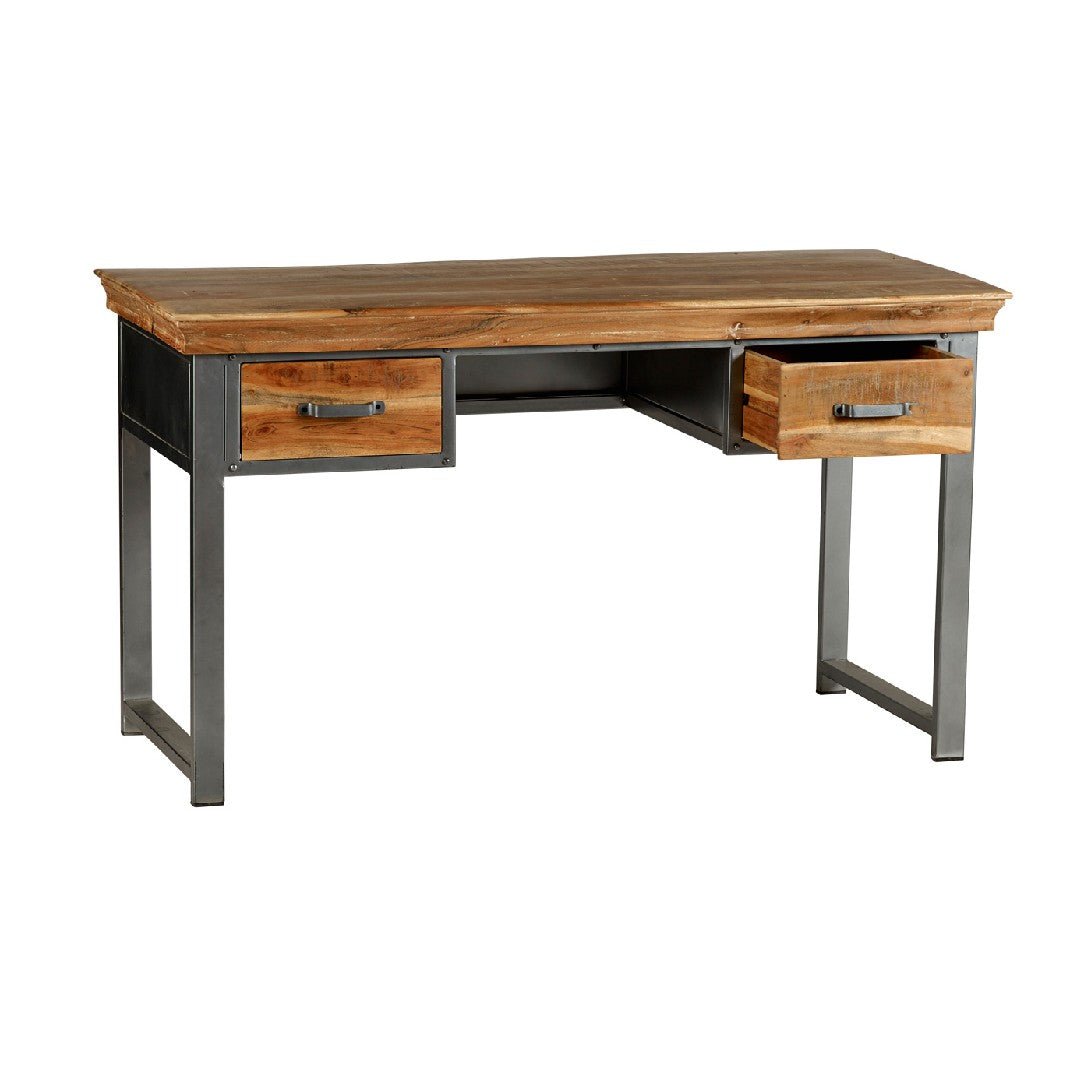 Metropolis Industrial 2 Drawer Desk - Indian Hub
