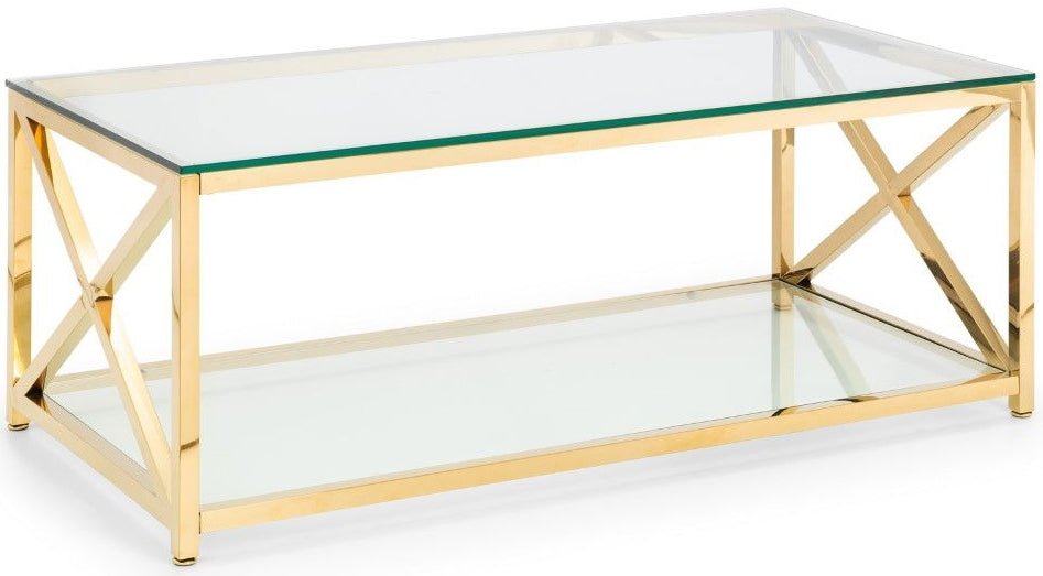 Miami Glass Top Coffee Table - Julian Bowen