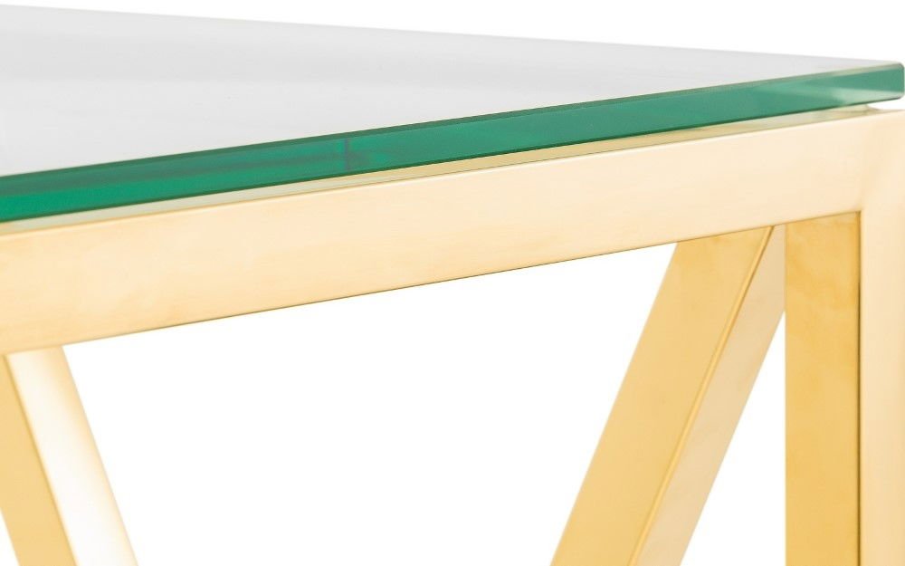 Miami Glass Top Console Table - Julian Bowen