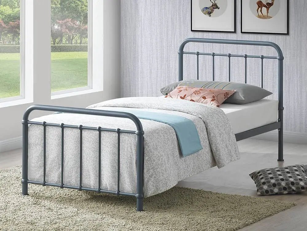 Miami Metal High Foot End Bed Frame - Time Living