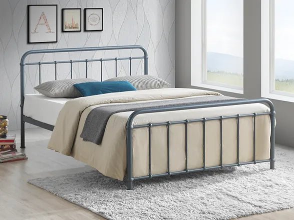Miami Metal High Foot End Bed Frame - Time Living