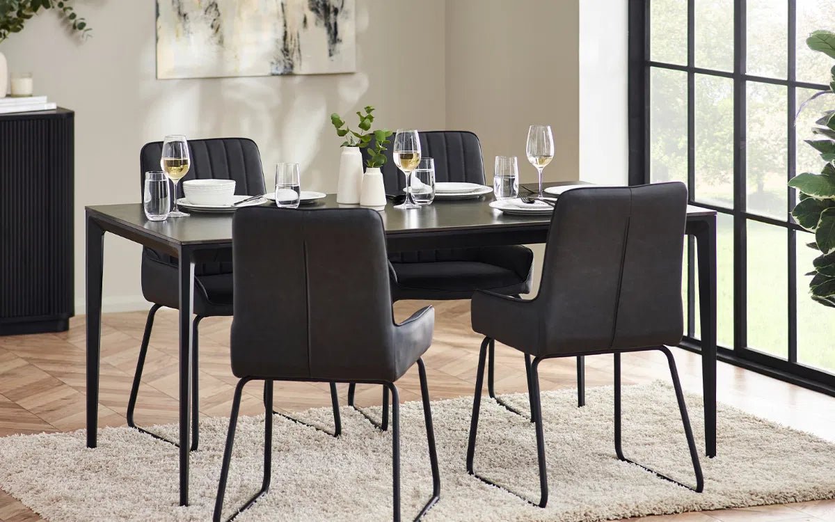 Miami Stone Top Dining Table - Julian Bowen