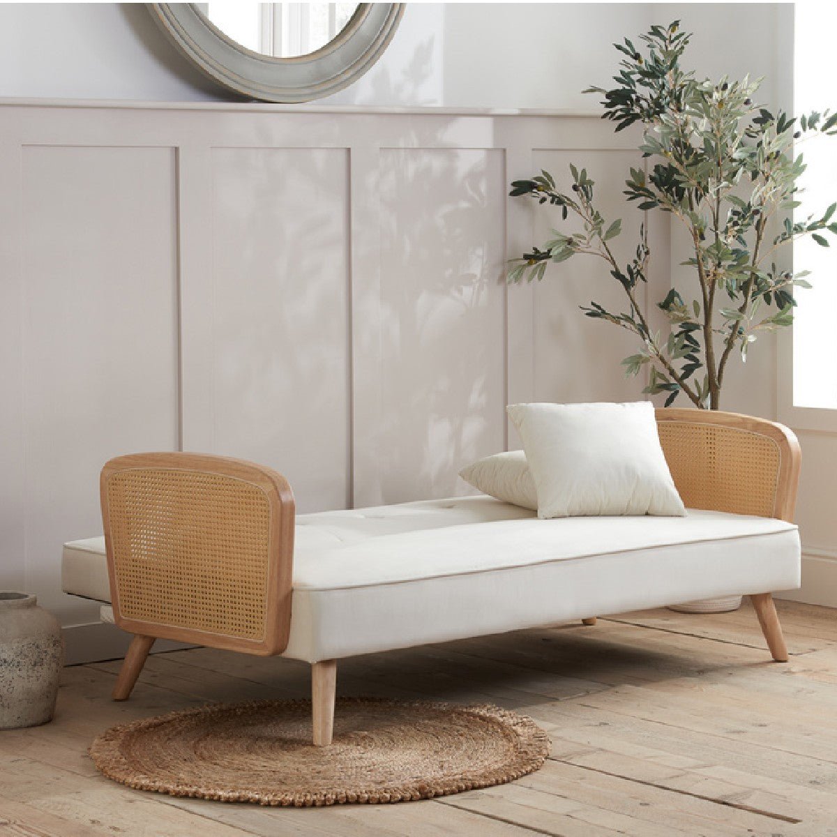 Mila 2 Seater Fold Flat Clic Clac Sofa Bed - Birlea