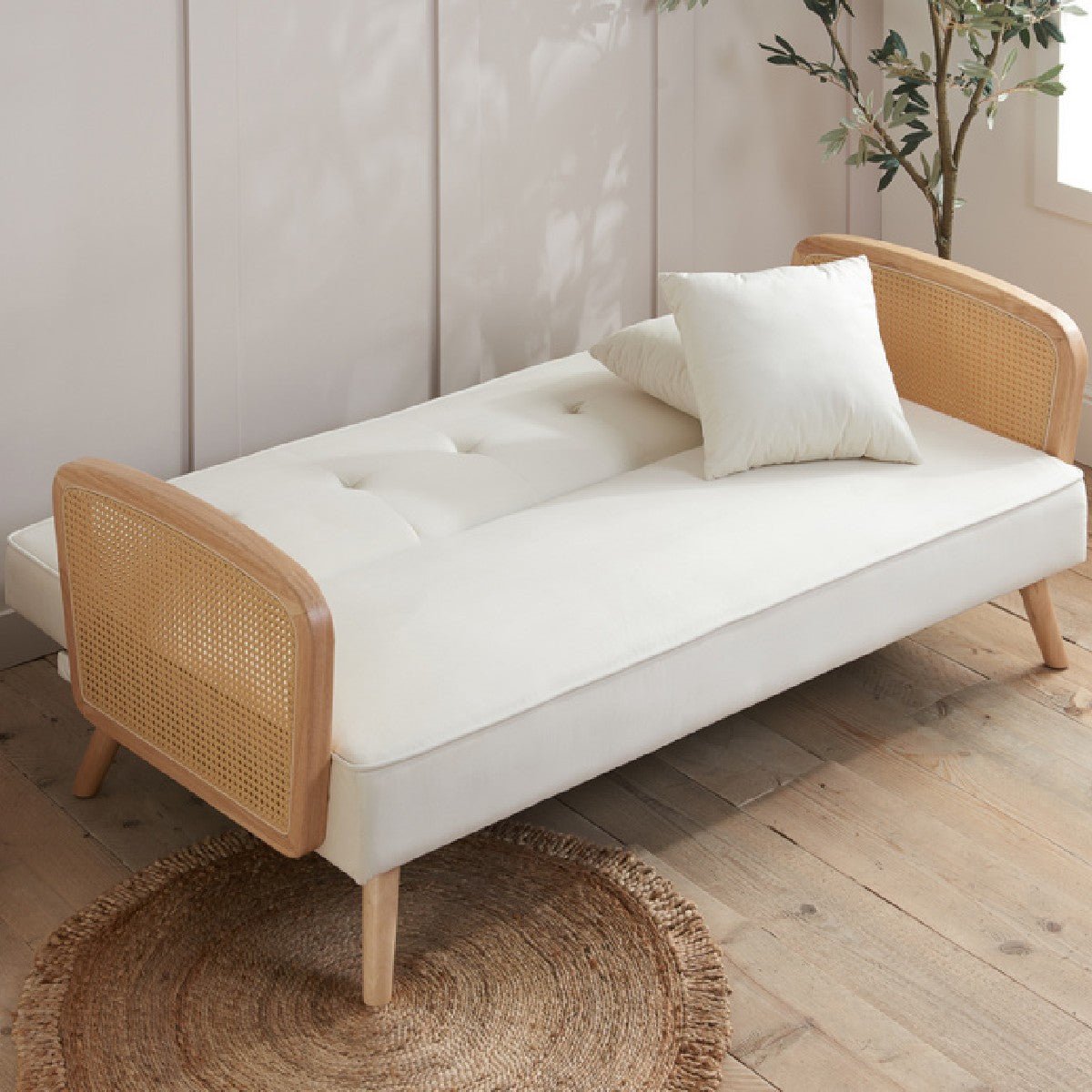 Mila 2 Seater Fold Flat Clic Clac Sofa Bed - Birlea