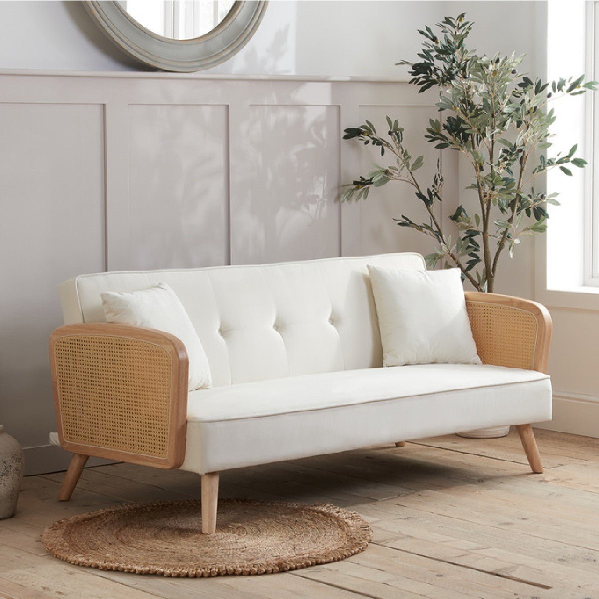 Mila 2 Seater Fold Flat Clic Clac Sofa Bed - Birlea