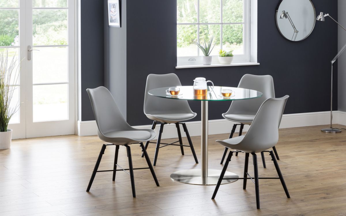Milan Round Top Pedestal Dining Table - Julian Bowen