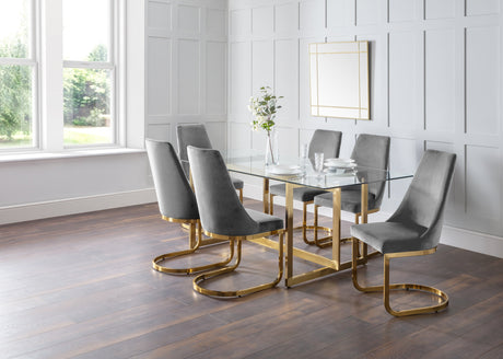 Minori Dining Table & 6 Vittoria Dining Chairs - Julian Bowen