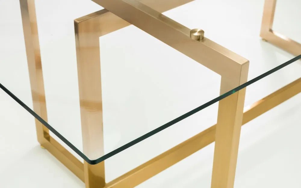 Minori Glass Top Dining Table - Julian Bowen