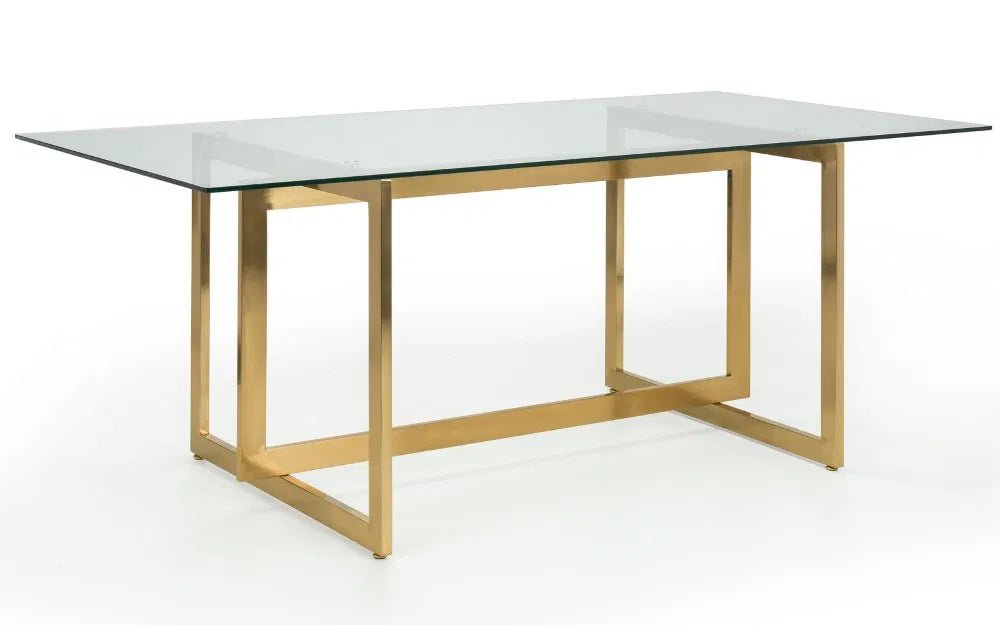 Minori Glass Top Dining Table - Julian Bowen