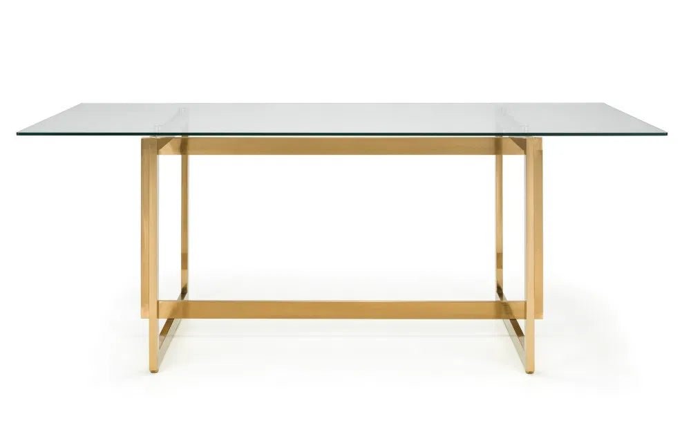 Minori Glass Top Dining Table - Julian Bowen