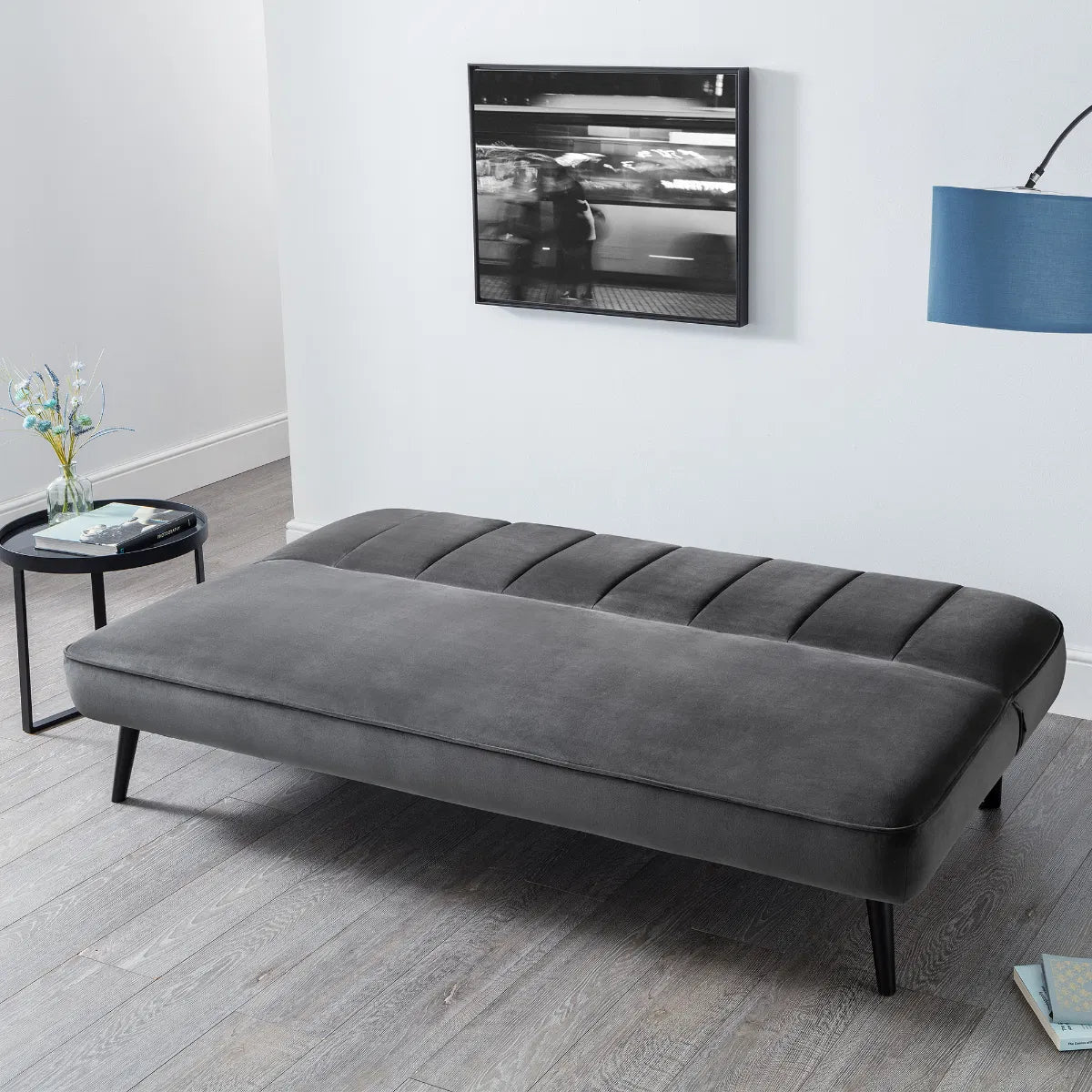 Miro Curved Back Velvet Sofa Bed - Julian Bowen