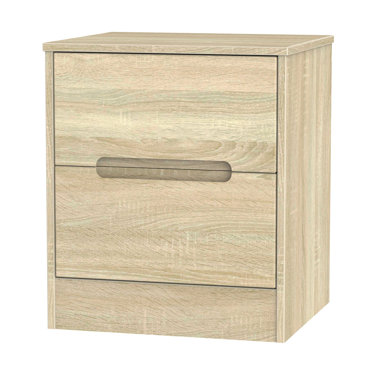 Monaco 2 Drawer Bedside Cabinet - Welcome Furniture