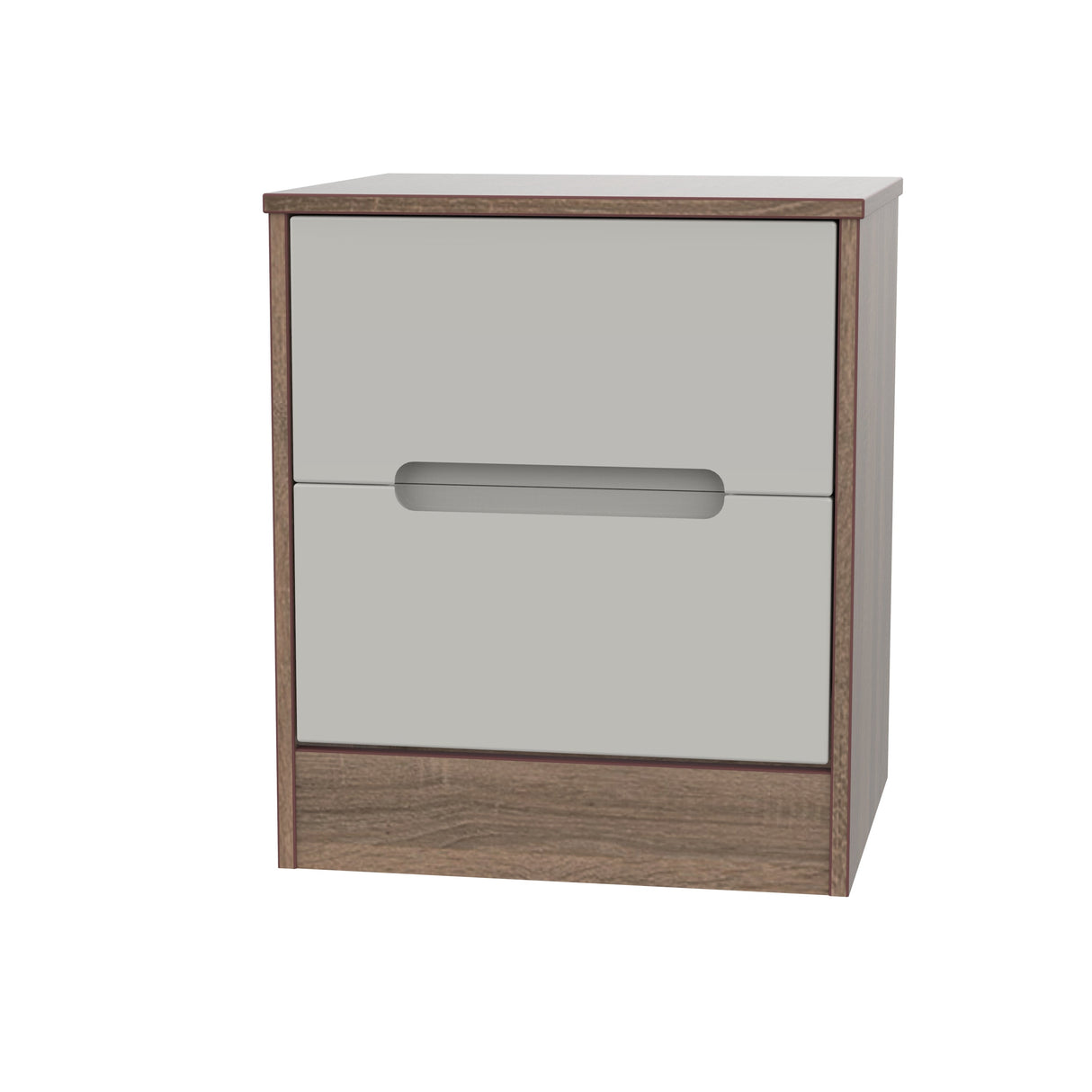 Monaco 2 Drawer Bedside Cabinet - Welcome Furniture