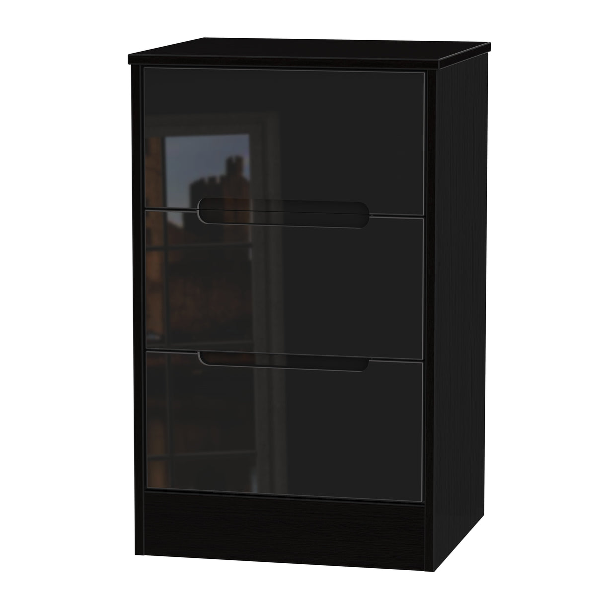 Monaco 3 Drawer Bedside Cabinet - Welcome Furniture