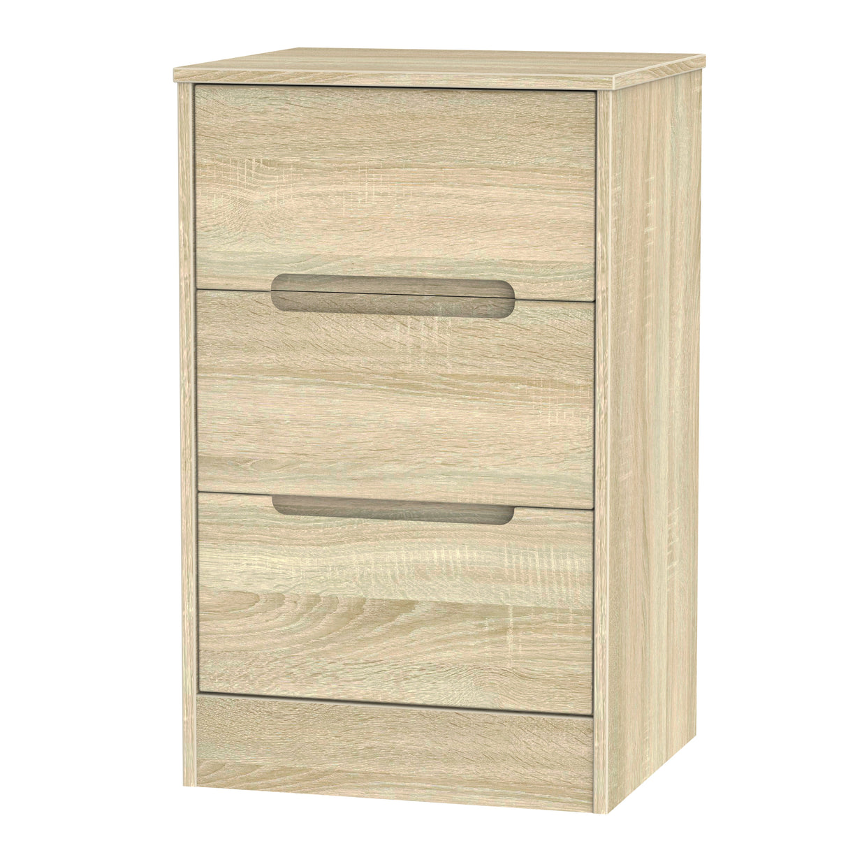 Monaco 3 Drawer Bedside Cabinet - Welcome Furniture