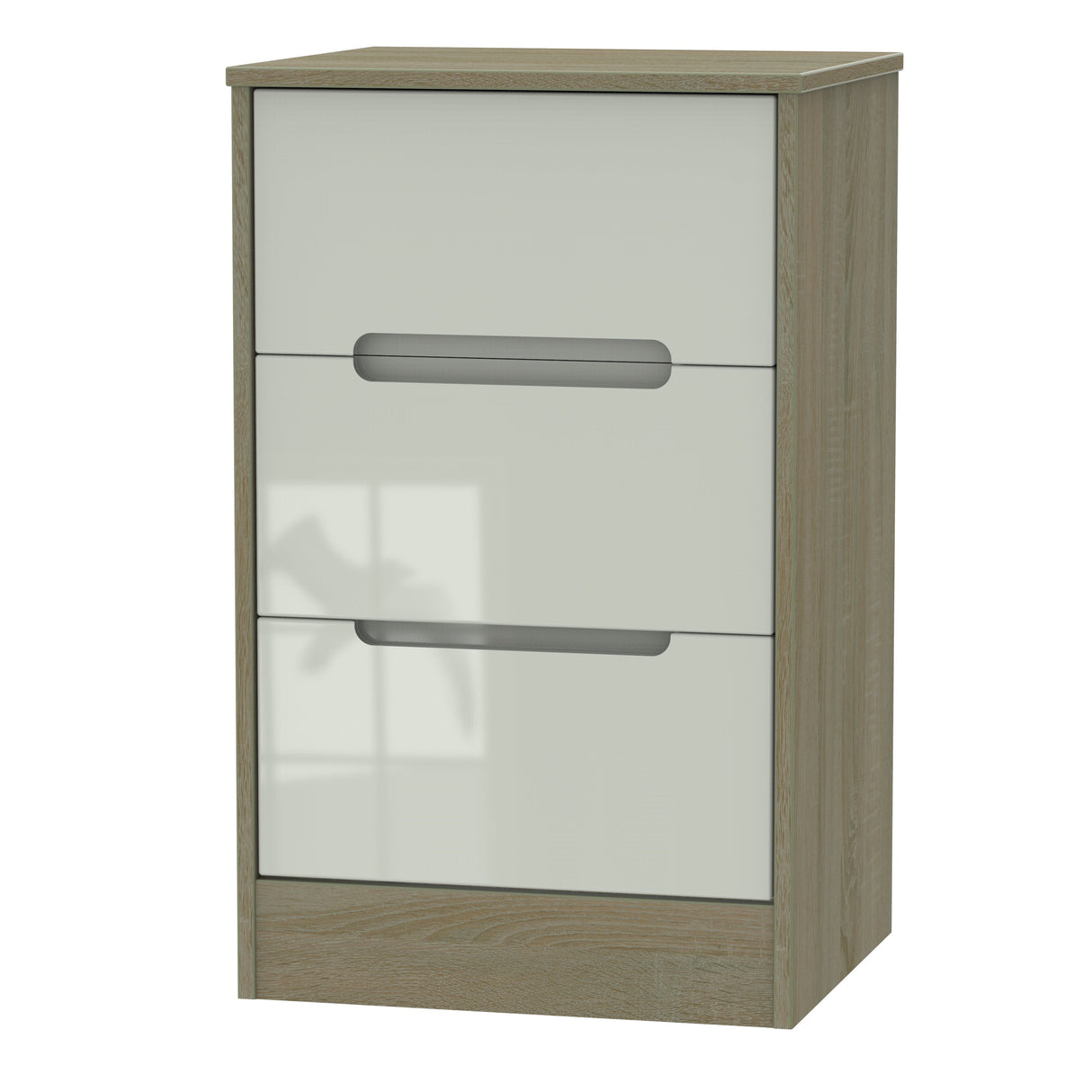 Monaco 3 Drawer Bedside Cabinet - Welcome Furniture
