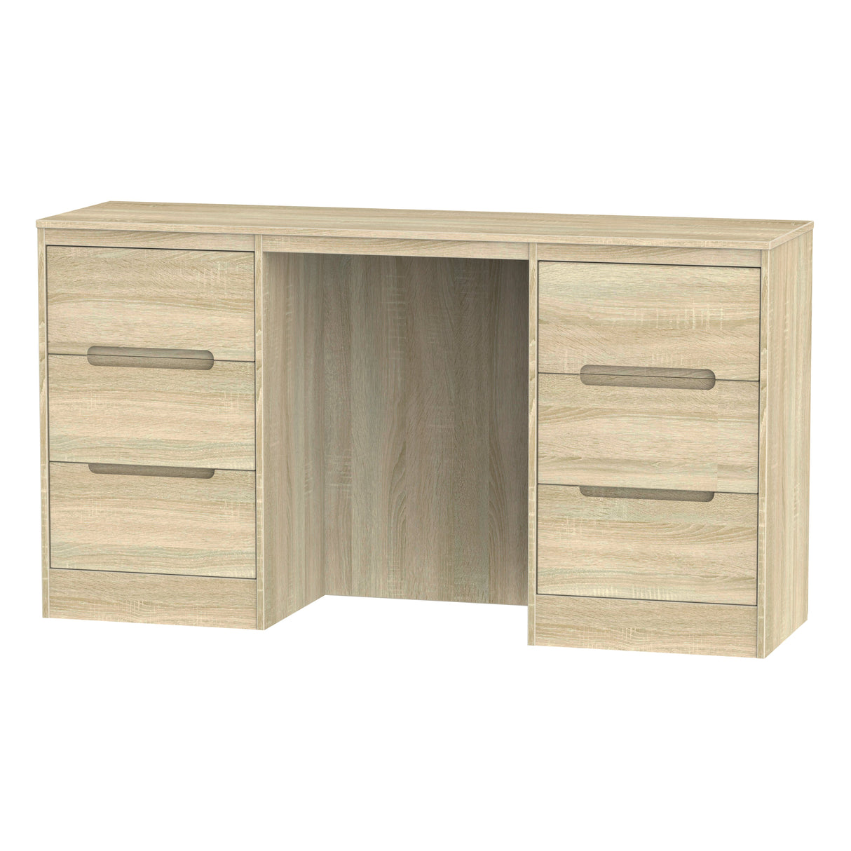 Monaco Double Pedestal 6 Drawer Dressing Table - Welcome Furniture