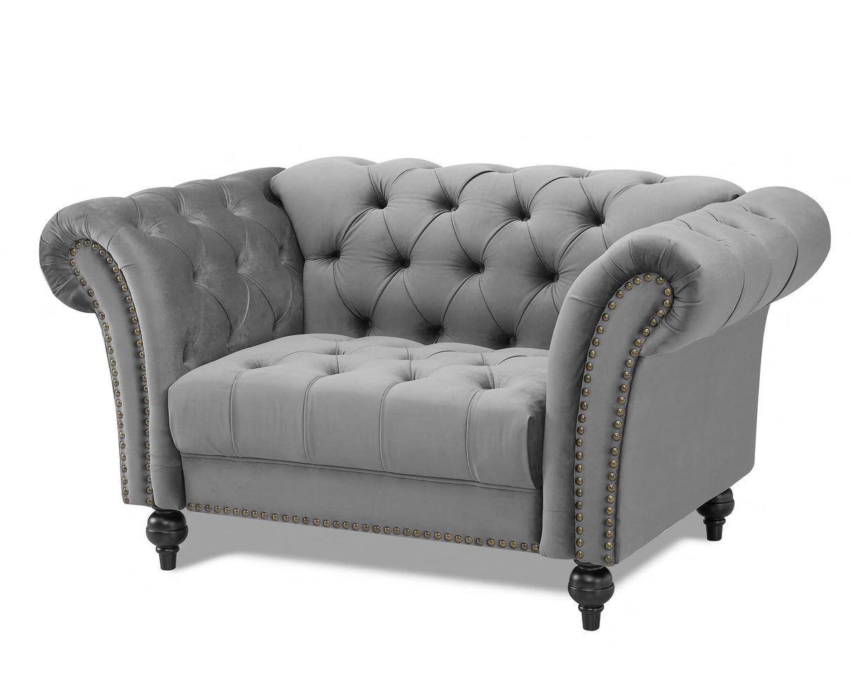 Monroe Curved Velvet 1.5 Seater Sofa - TGC