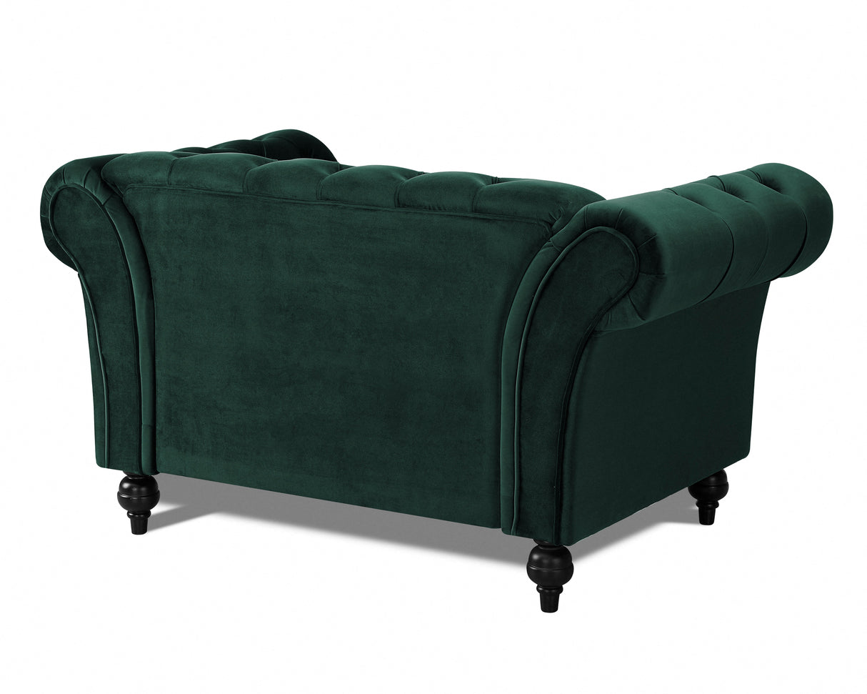 Monroe Curved Velvet 1.5 Seater Sofa - TGC