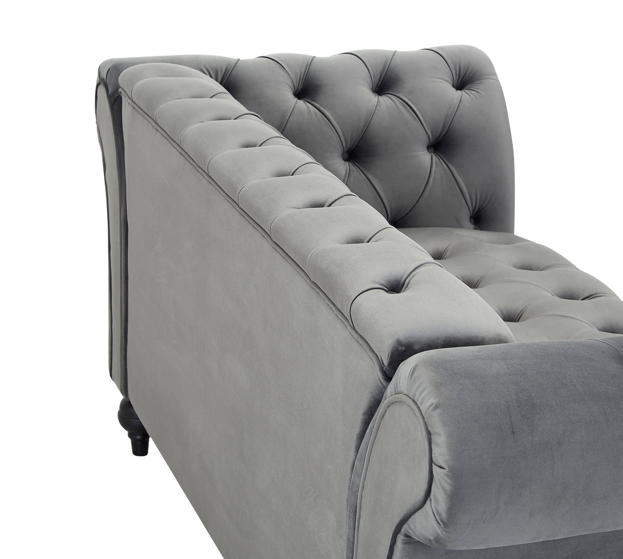 Monroe Curved Velvet 3 Seater Sofa - TGC