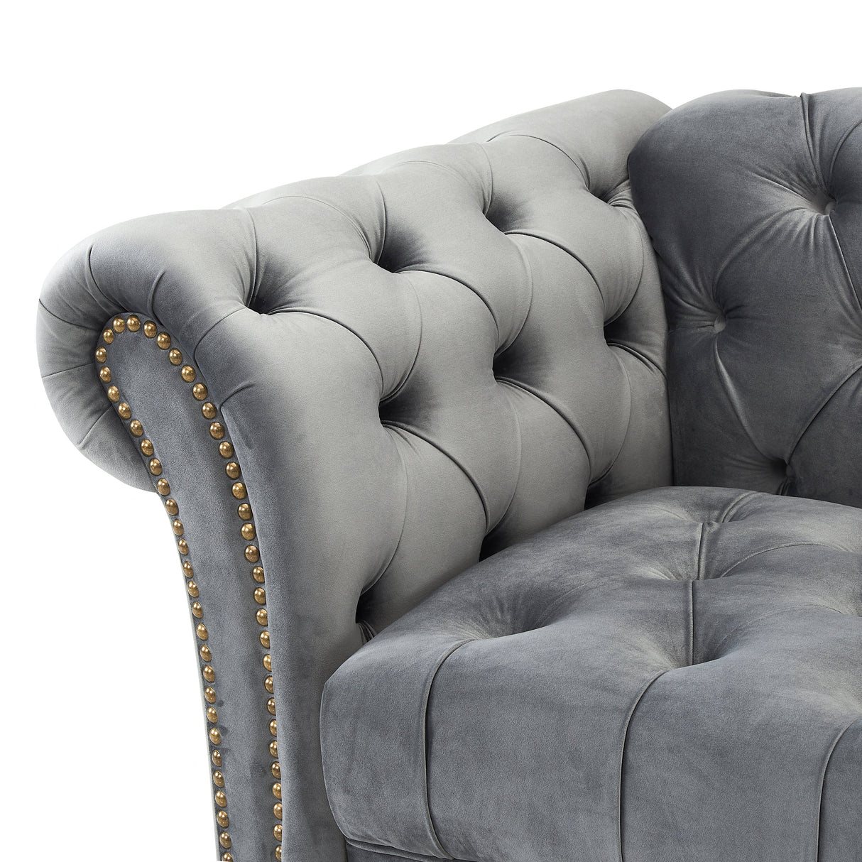 Monroe Curved Velvet 3 Seater Sofa - TGC