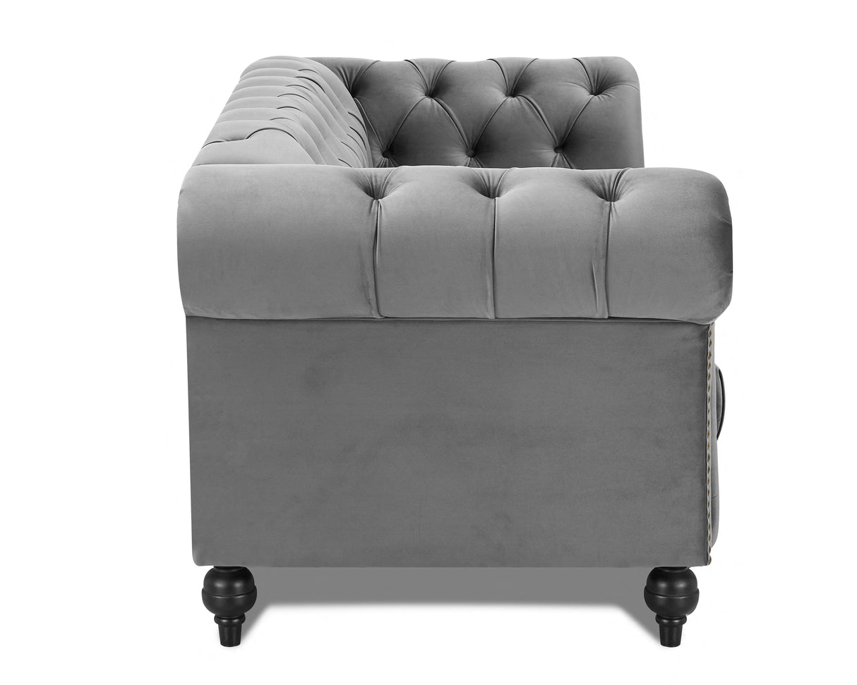 Monroe Curved Velvet 3 Seater Sofa - TGC