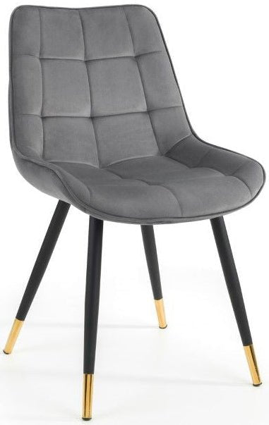 Montero Round Table & 4 Hadid Dining Chairs - Julian Bowen