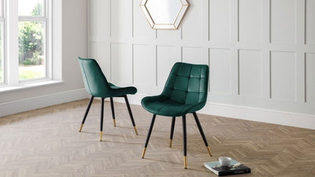 Montero Round Table & 4 Hadid Dining Chairs - Julian Bowen