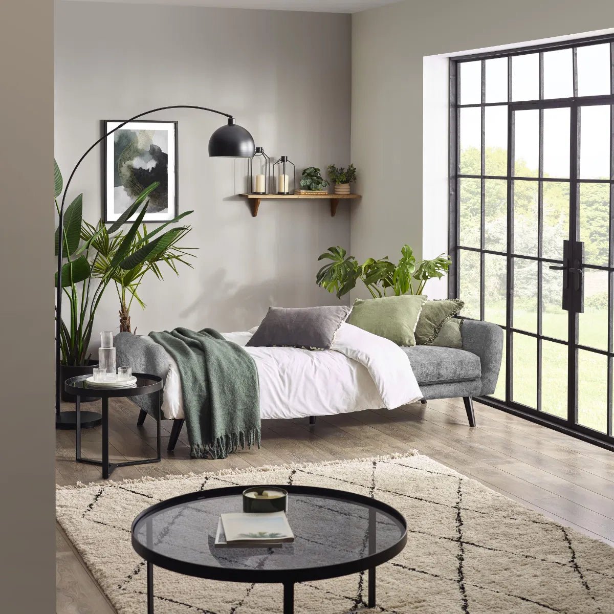 Monza Fabric Sofa Bed - Julian Bowen