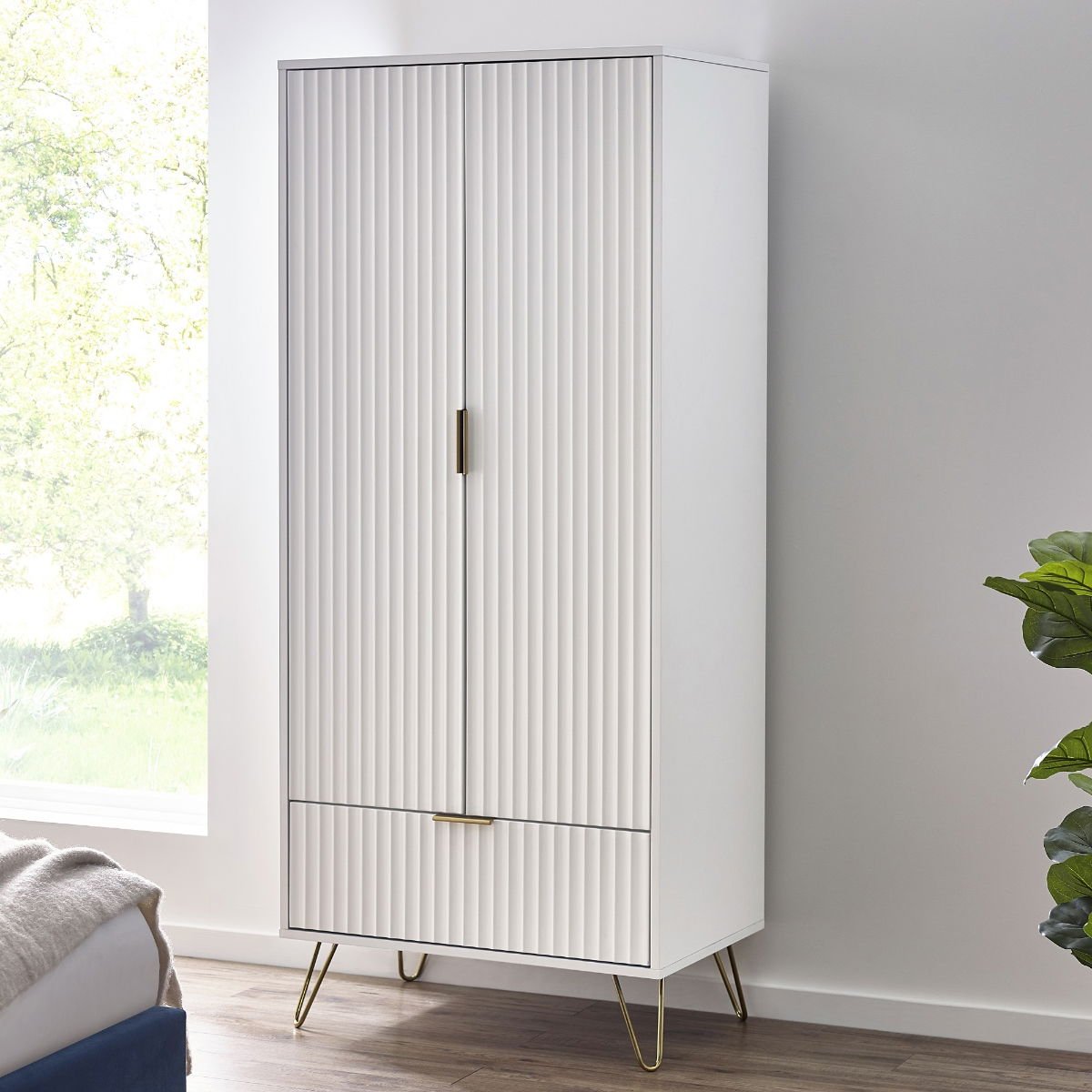 Murano 2 Door 1 Drawer Wardrobe - Julian Bowen