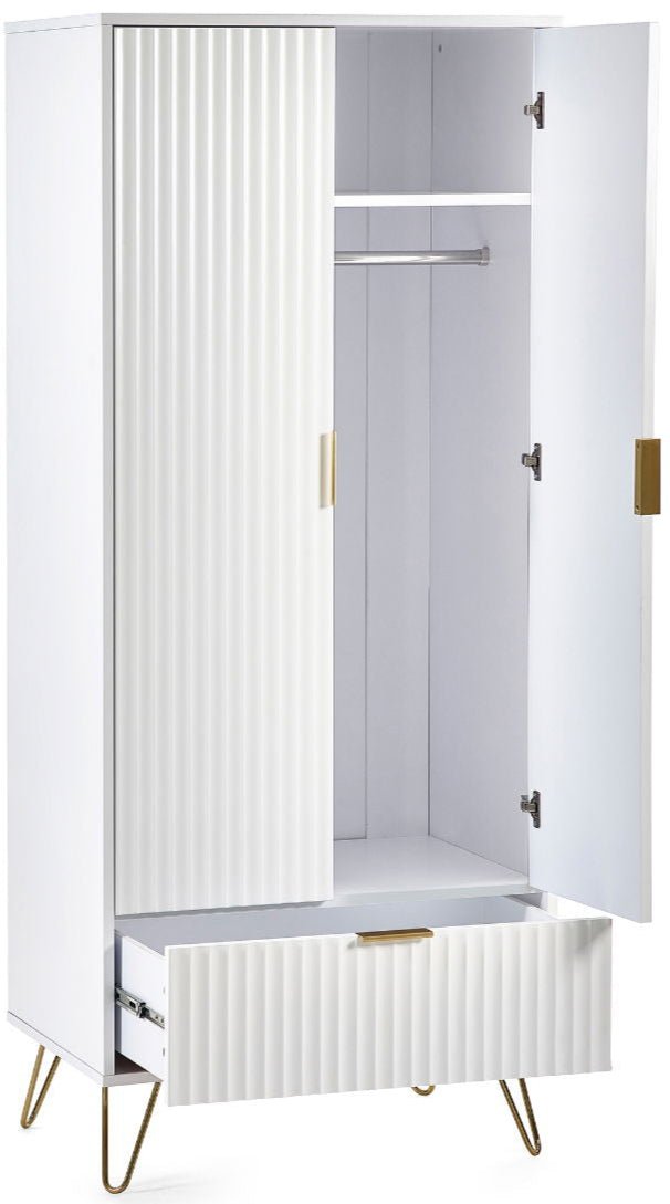 Murano 2 Door 1 Drawer Wardrobe - Julian Bowen