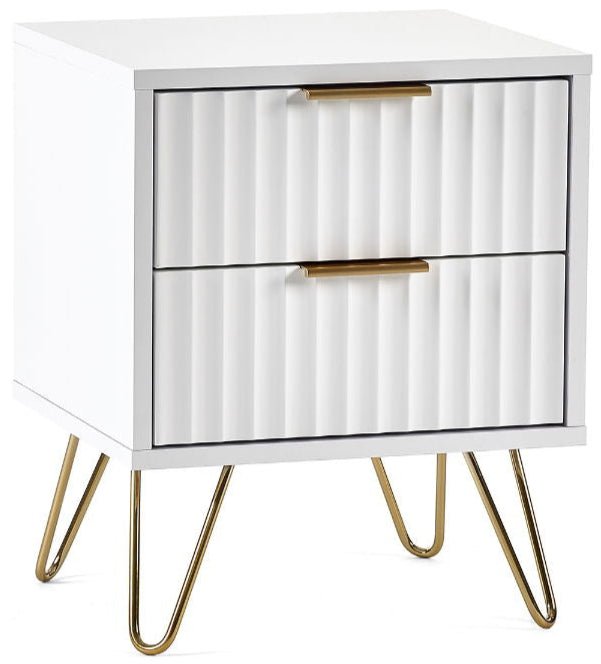 Murano 2 Drawer Bedside - Julian Bowen
