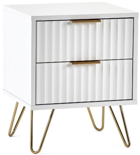 Murano 2 Drawer Bedside - Julian Bowen
