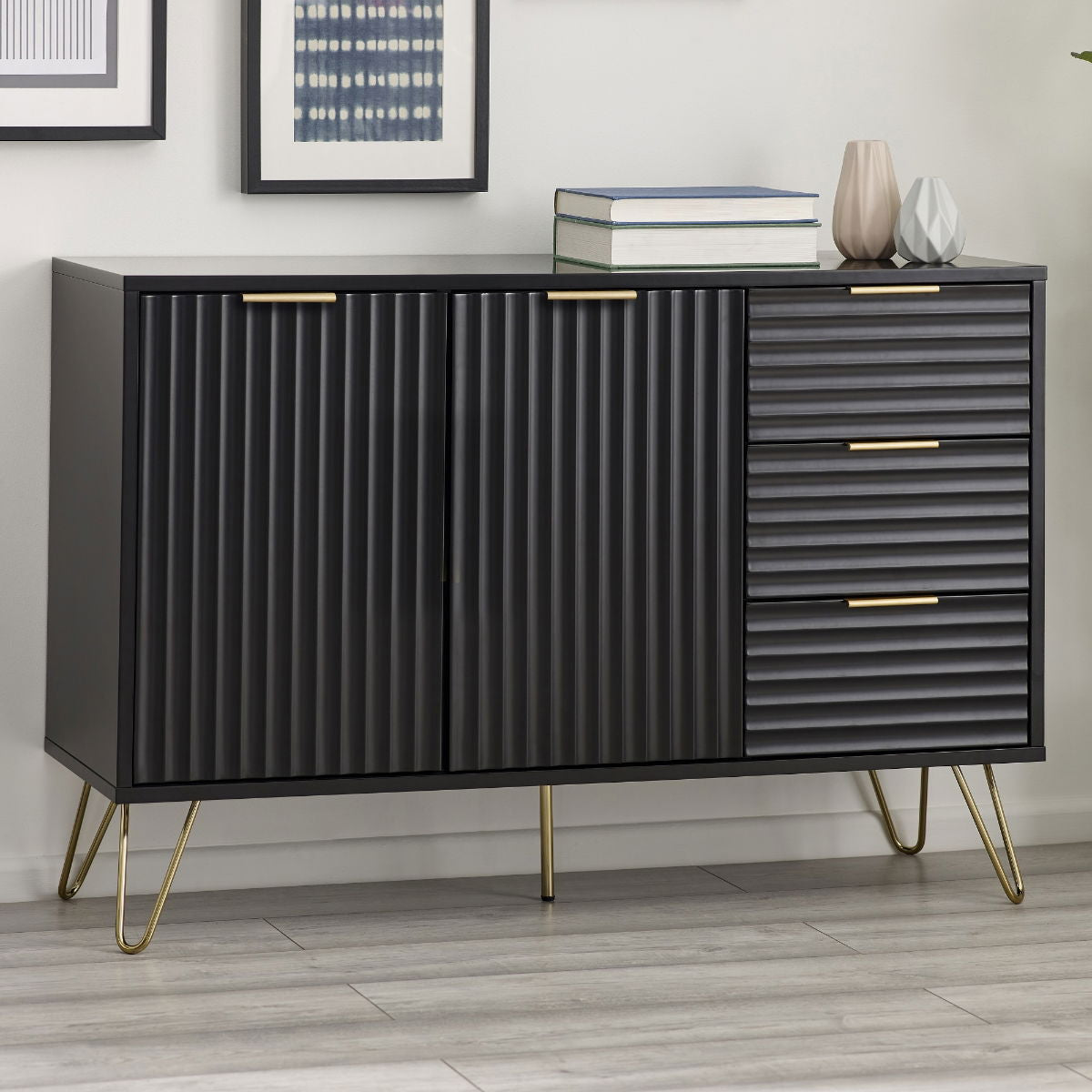 Murano 3 Drawer 2 Door Large Sideboard - Julian Bowen