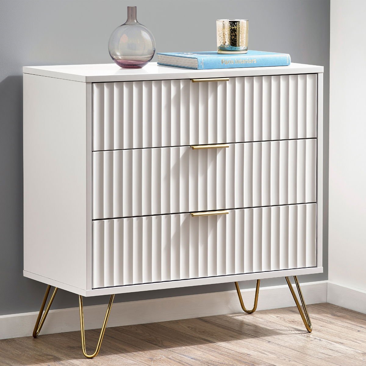Murano 3 Drawer Chest - Julian Bowen