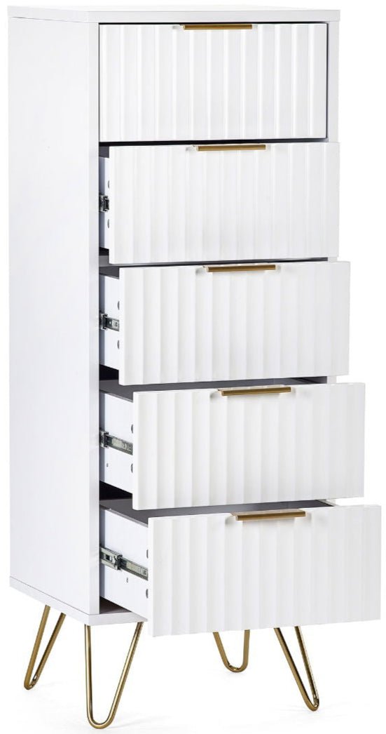 Murano 5 Drawer Tallboy - Julian Bowen