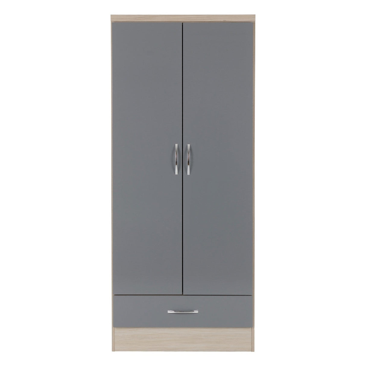 Nevada 2 Door 1 Drawer Wardrobe - Seconique