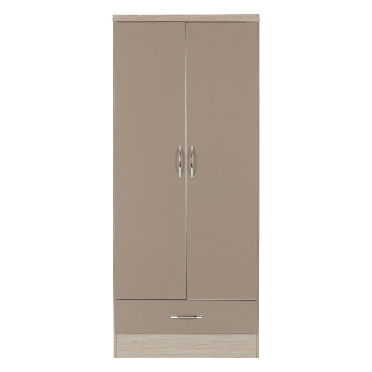 Nevada 2 Door 1 Drawer Wardrobe - Seconique