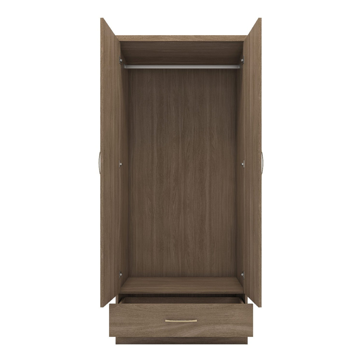 Nevada 2 Door 1 Drawer Wardrobe - Seconique