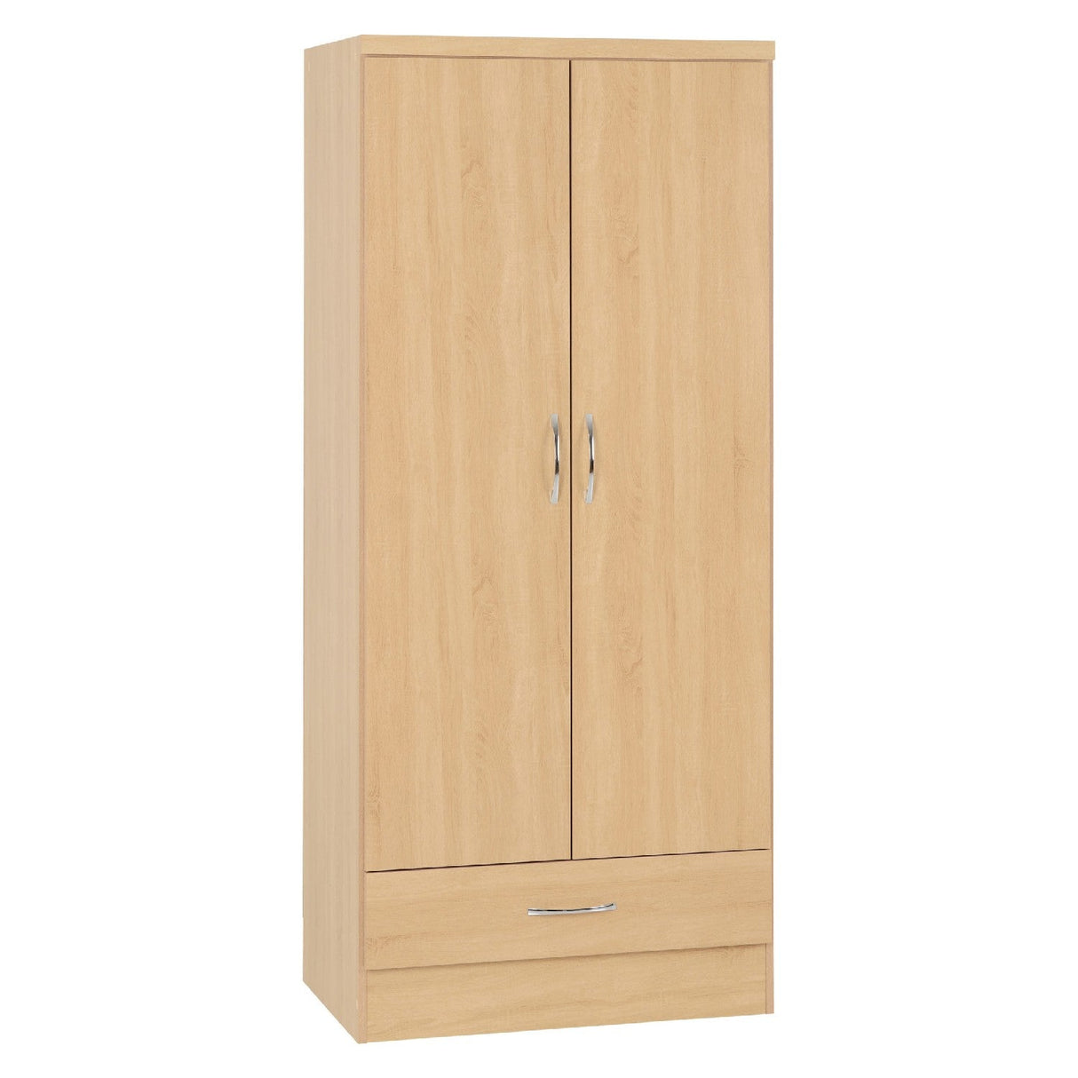 Nevada 2 Door 1 Drawer Wardrobe - Seconique