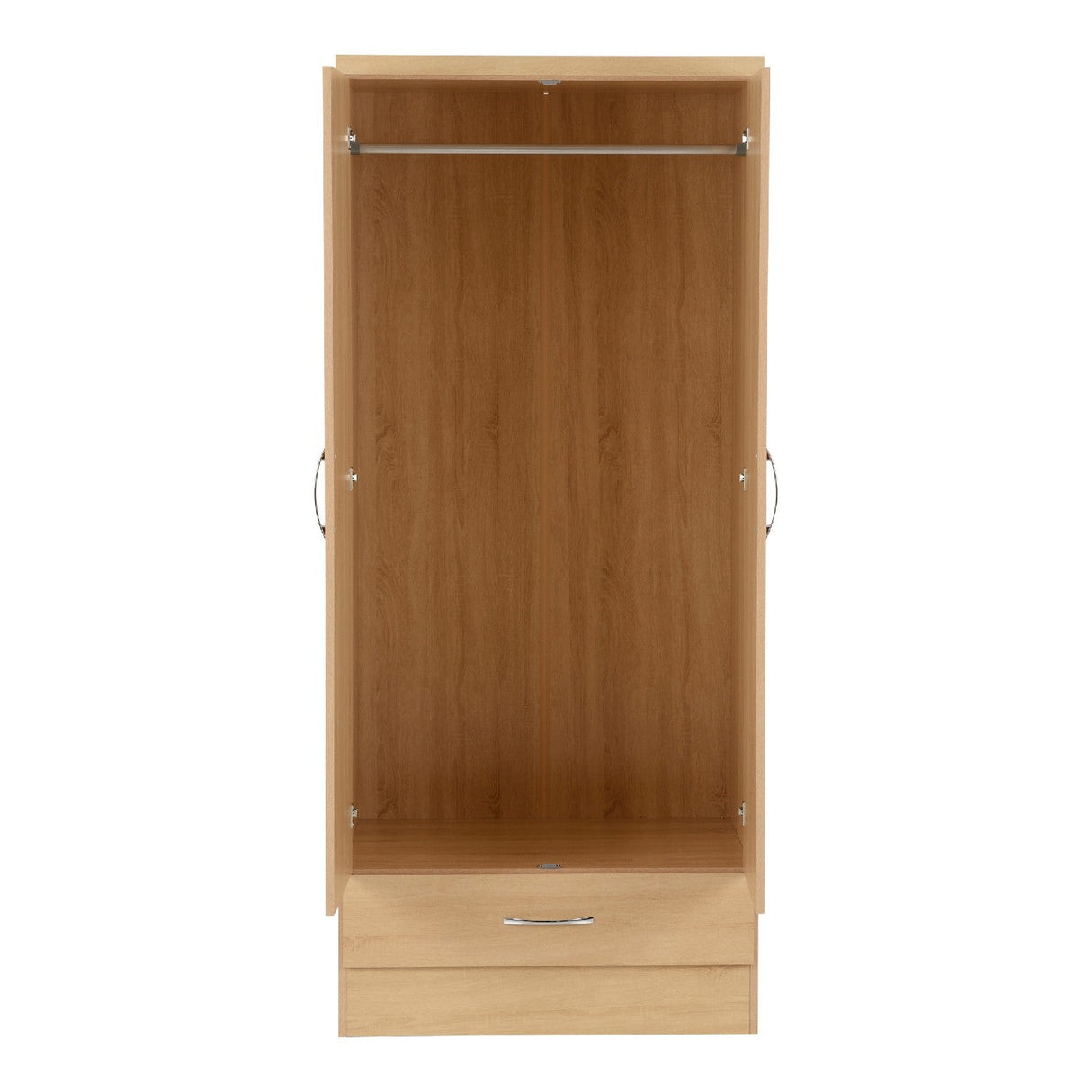 Nevada 2 Door 1 Drawer Wardrobe - Seconique