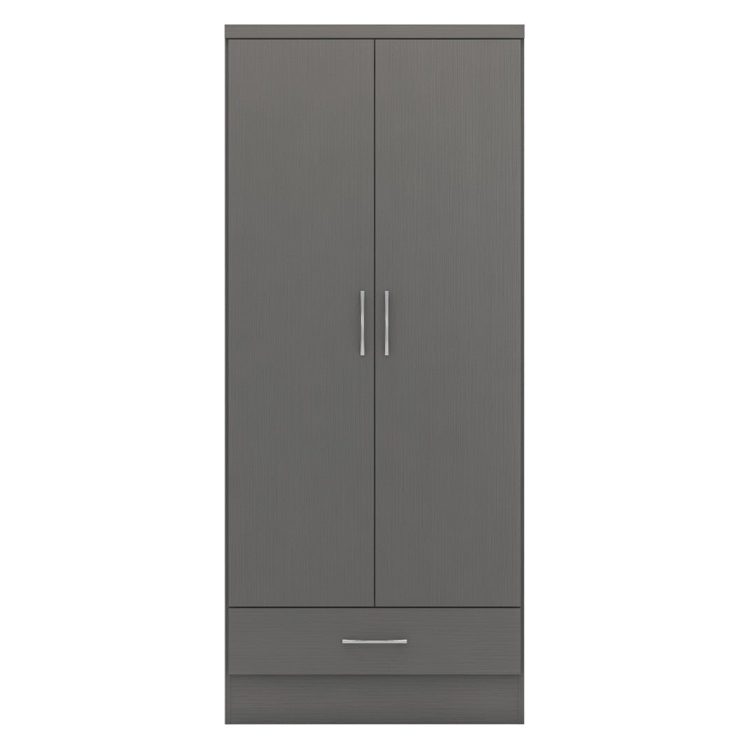 Nevada 2 Door 1 Drawer Wardrobe - Seconique