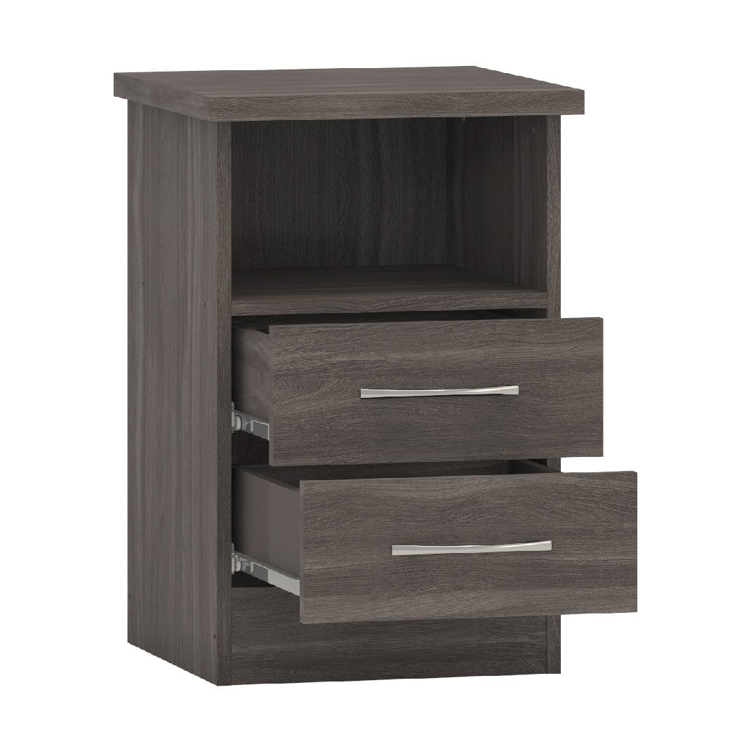 Nevada 2 Drawer Bedside Cabinet - Seconique