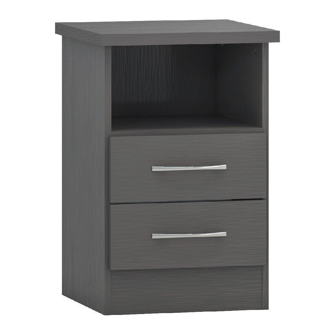Nevada 2 Drawer Bedside Cabinet - Seconique