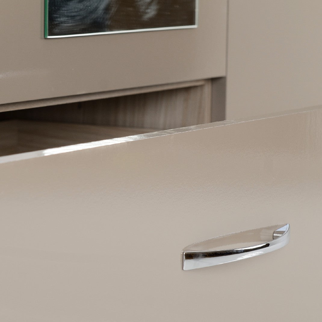 Nevada 3 Door 2 Drawer Mirrored Wardrobe - Seconique