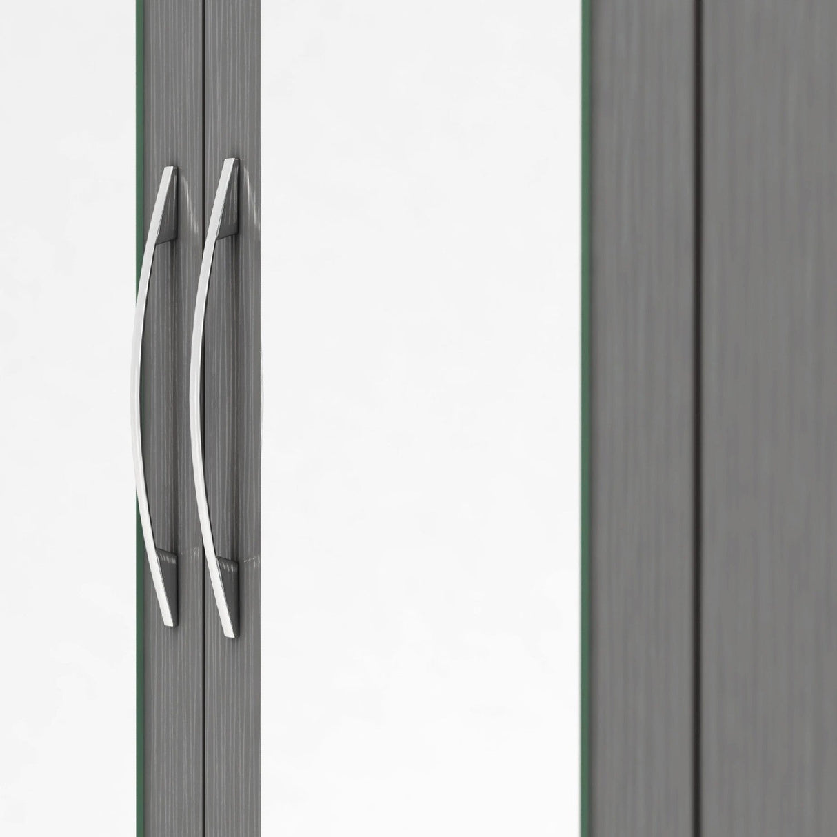 Nevada 3 Door 2 Drawer Mirrored Wardrobe - Seconique