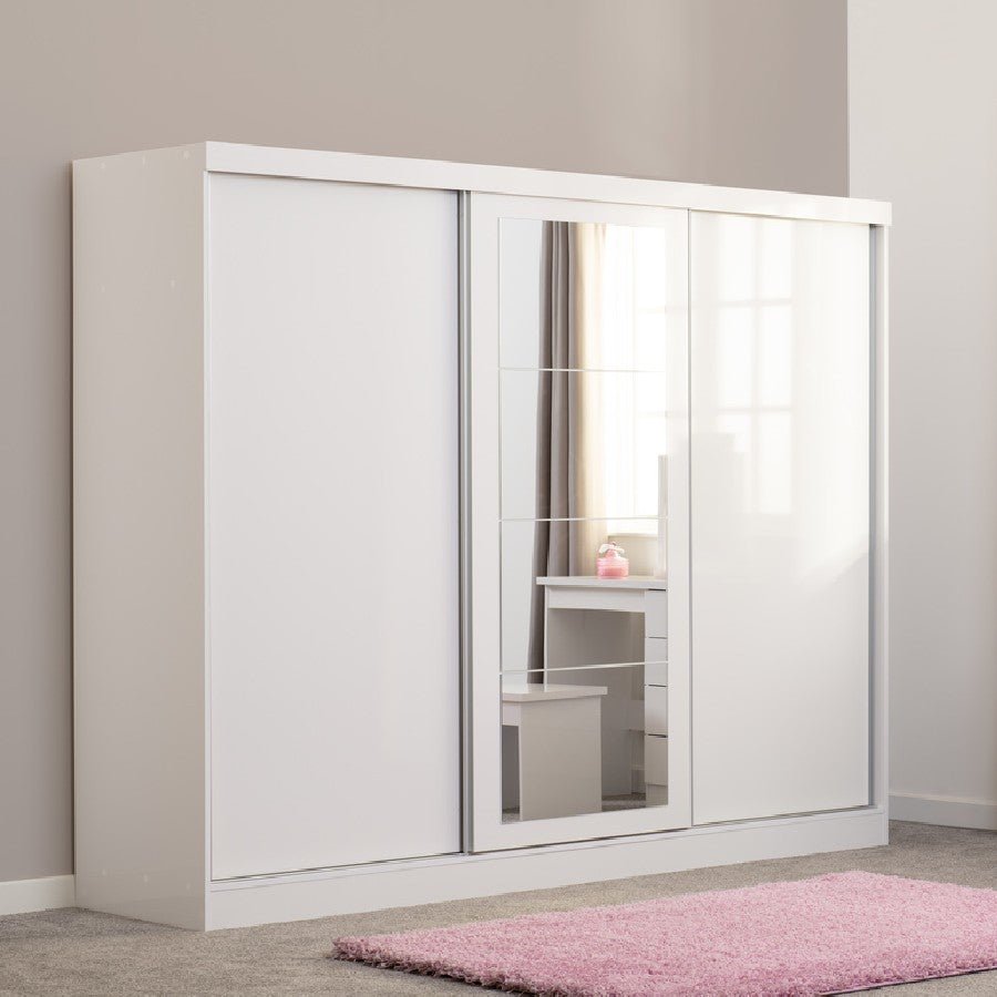 Nevada 3 Door Sliding Wardrobe - Seconique