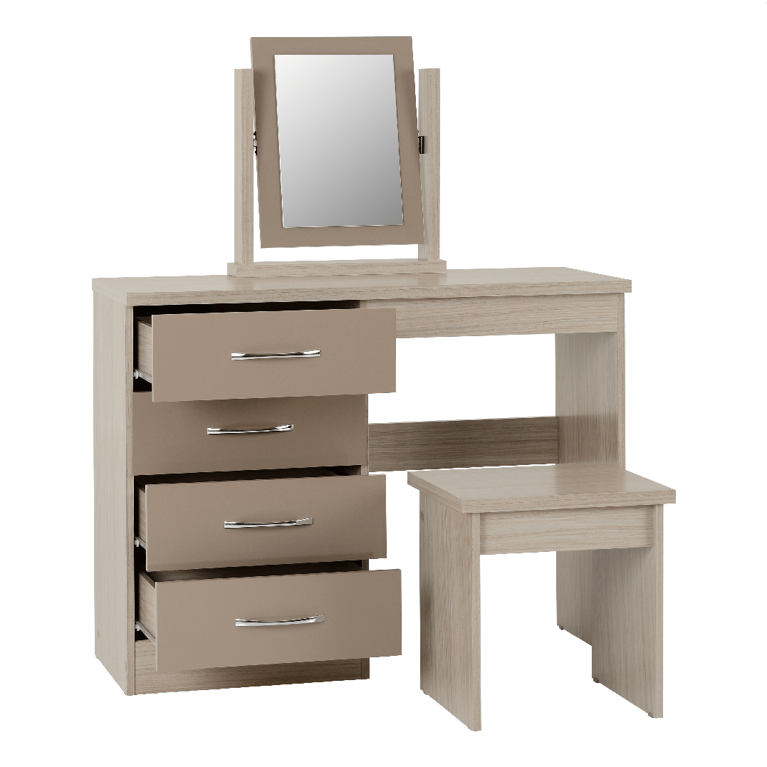 Nevada 4 Drawer Dressing Table Set - Seconique