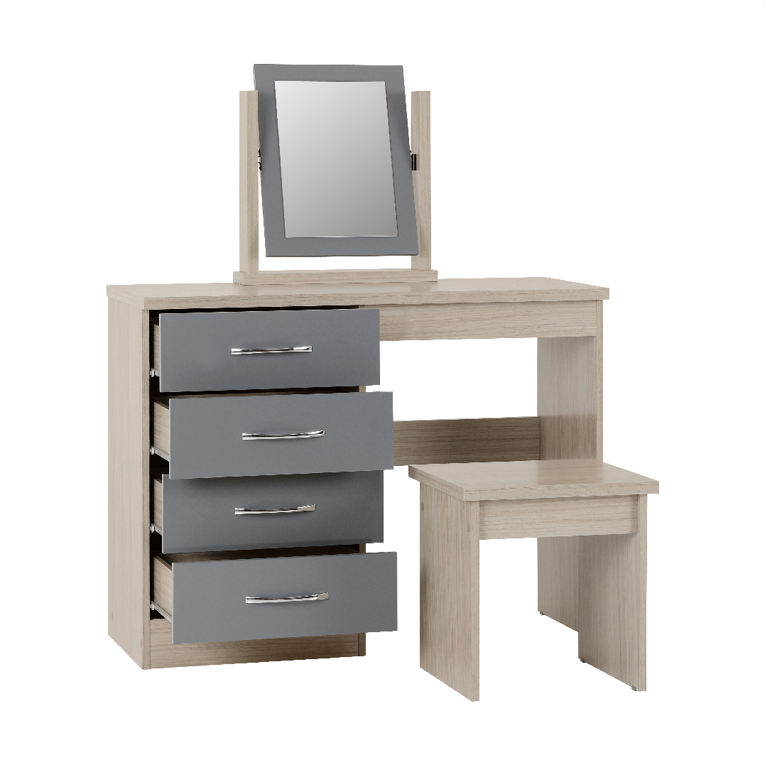 Nevada 4 Drawer Dressing Table Set - Seconique