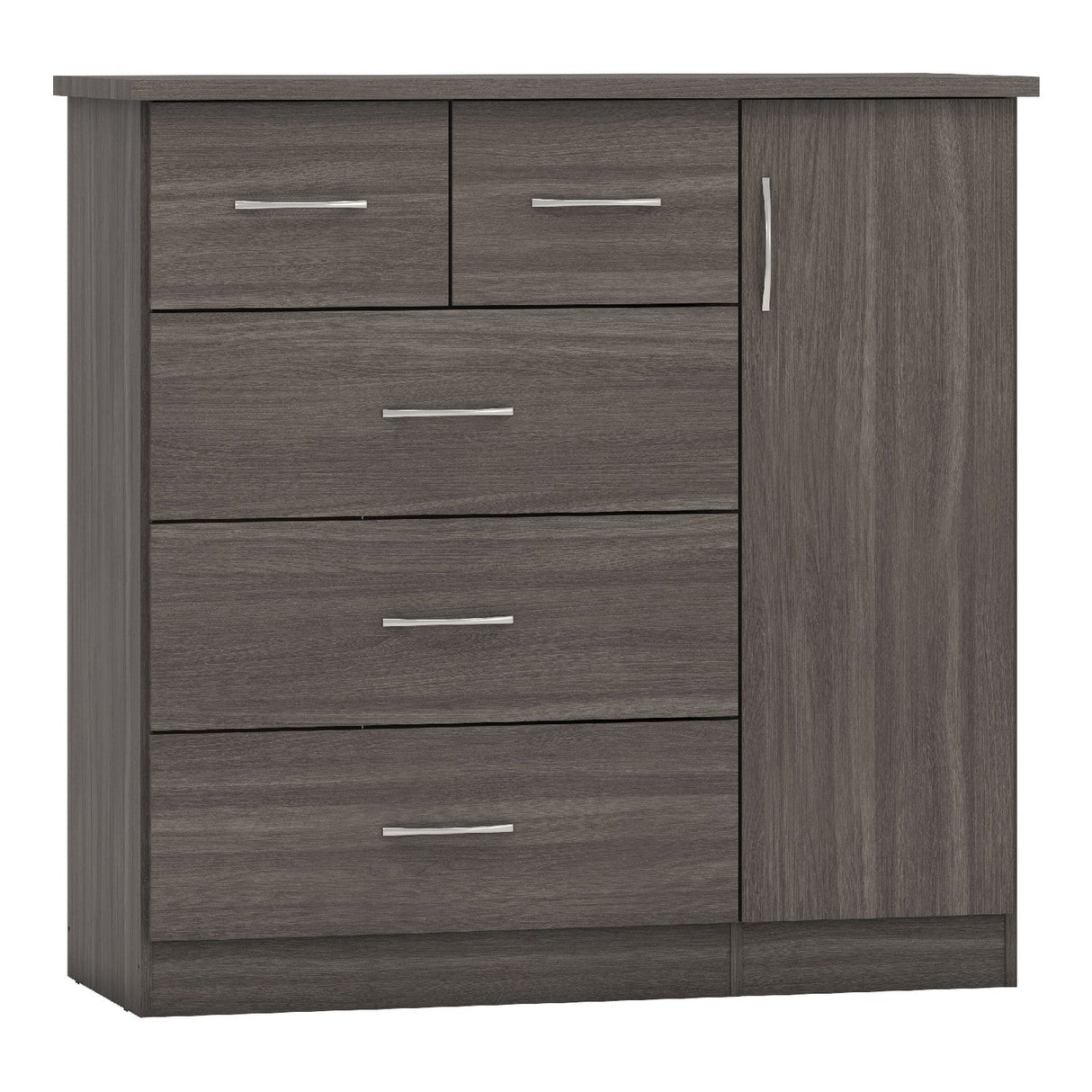 Nevada 5 Drawer Low Wardrobe - Seconique